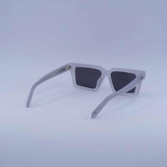 Off-White OERI142 WINDSOR 0907 Sunglasses Shiny Grey Square Frame, Grey Lenses - Picture 9 of 10
